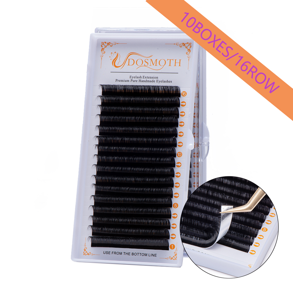 Eyelash Extension For Asian Eyes - DOSMOTH 10 กล่อง 16 แถว 7-16