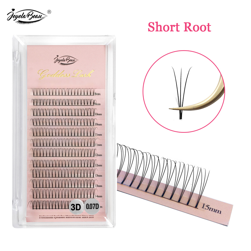 เทพธิดา 3D Premade พัดลมขนตาสั - Eyelash Extension Russian บทวิจารณ์และราคา