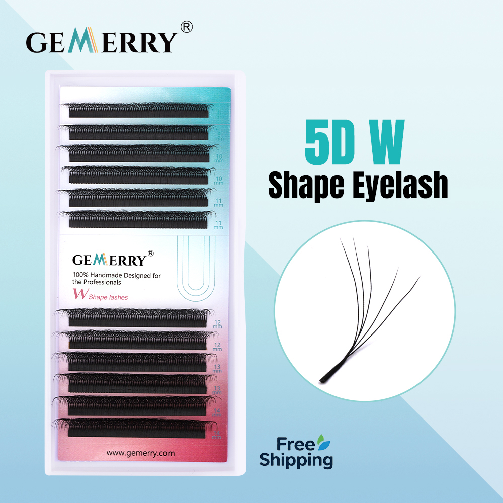 ขนตาปลอม GEMERRY 5D รูปทรง W แ - Eyelash Extension Human Hair บทวิจารณ์และราคา